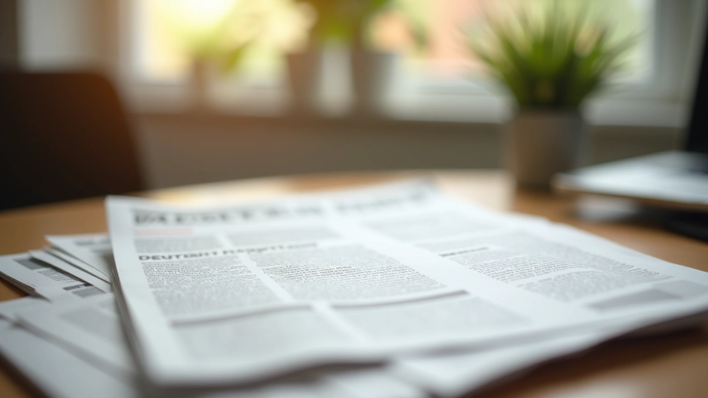 Zeitung mit Schlagzeilen über wirtschaftliche Krisen und finanzielle Unsicherheit