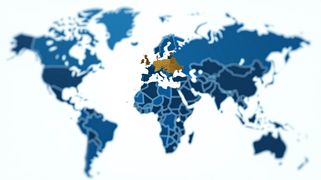 Weltkarte mit Eurozone-Ländern markiert, geografische Darstellung